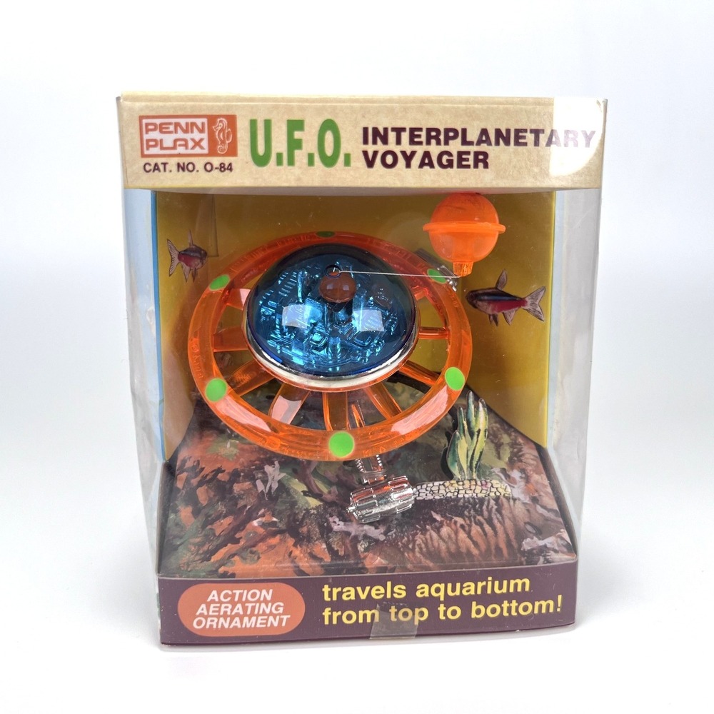Vintage Penn Plax U.F.O. Interplanetary Voyager Aquarium Action‎ Aerating NOS